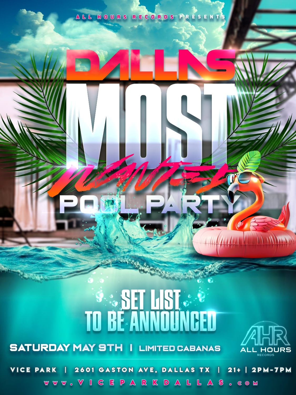 ALL HOURS RECORDS - DALLAS POOL PARTY
